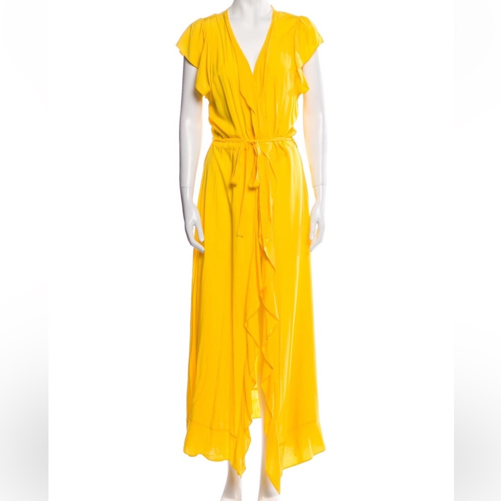 Melissa Odabash Yellow Maxi Dress with Tie Waist